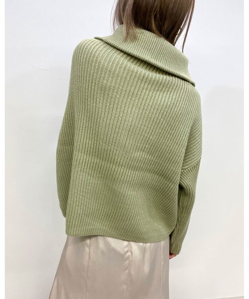 MLI'A(エムリア)の「ハーフZIPプルオーバーニット(ニット/セーター・レディース・アイボリー/チャコールグレー/グレー系その他/杢グレー/ミント/ライトイエロー/ピンク/ブルー/イエロー系その他/オレンジ・M)」の11枚目の写真