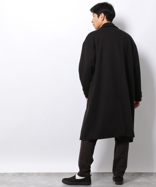 LAKOLE(ラコレ)の「メルトンカルゼロングコート / 218473(チェスターコート・メンズ・ブラック/ブラウン/グレー・MEDIUM/LARGE)」の4枚目の写真