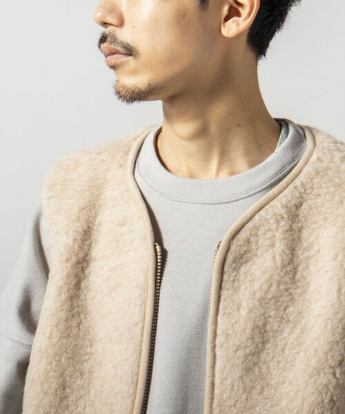 1度のみ着用の美品✨️COLD BREAKER ジャケット Sサイズ ベージュ COLDBREAKER 』（ コールドブレイカー）別注 メリノウールパイル