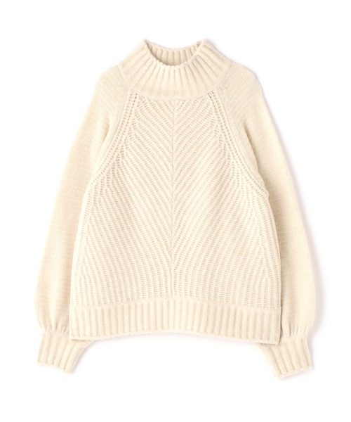 N.（N. Natural Beauty Basic）（エヌエヌナチュラルビューティーベーシック）の「◆変形畦ハイネックニット（ニット/セーター・レディース・パープル/オフホワイト/ブルー・MEDIUM）」の18枚目の写真