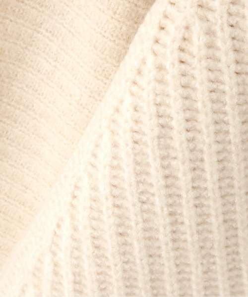 N.（N. Natural Beauty Basic）（エヌエヌナチュラルビューティーベーシック）の「◆変形畦ハイネックニット（ニット/セーター・レディース・パープル/オフホワイト/ブルー・MEDIUM）」の17枚目の写真