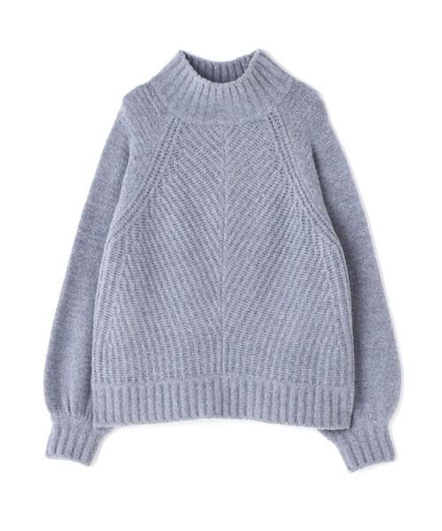 N.（N. Natural Beauty Basic）（エヌエヌナチュラルビューティーベーシック）の「◆変形畦ハイネックニット（ニット/セーター・レディース・パープル/オフホワイト/ブルー・MEDIUM）」の16枚目の写真