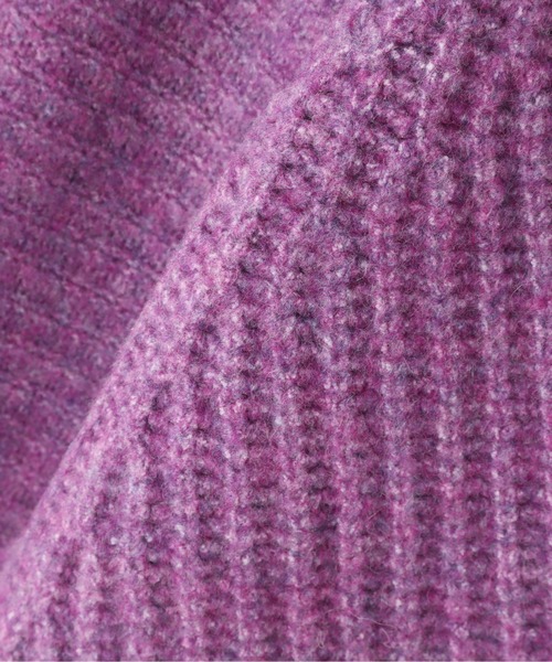 N.（N. Natural Beauty Basic）（エヌエヌナチュラルビューティーベーシック）の「◆変形畦ハイネックニット（ニット/セーター・レディース・パープル/オフホワイト/ブルー・MEDIUM）」の13枚目の写真