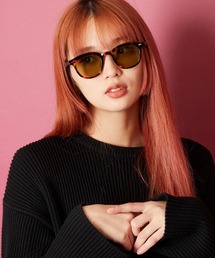 ファッション・伊達メガネ 青赤コンビネーション