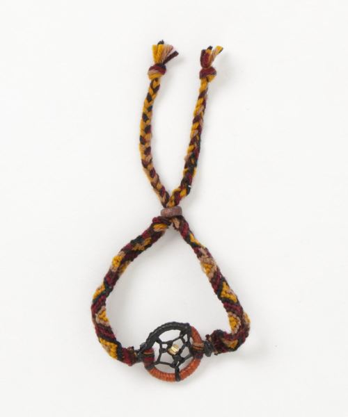 チャイハネ（チャイハネ）の「【チャイハネ】ドリームキャッチャーミサンガ（ブレスレット・レディース・ブラウン/レッド/ネイビー/オリーブ/アクア/グリーン/パープル・FREE）」の2枚目の写真