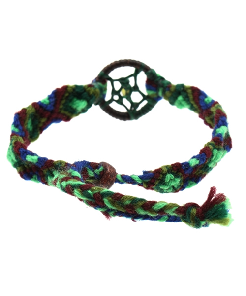 チャイハネ（チャイハネ）の「【チャイハネ】ドリームキャッチャーミサンガ（ブレスレット・レディース・ブラウン/レッド/ネイビー/オリーブ/アクア/グリーン/パープル・FREE）」の8枚目の写真