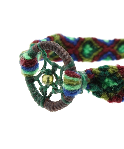 チャイハネ（チャイハネ）の「【チャイハネ】ドリームキャッチャーミサンガ（ブレスレット・レディース・ブラウン/レッド/ネイビー/オリーブ/アクア/グリーン/パープル・FREE）」の9枚目の写真