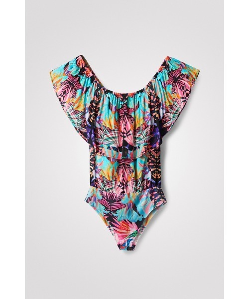 Desigual(デシグアル)の「ボートネック 幾何学模様ボディスーツ(その他トップス・レディース・レッド・S/M/L/XL/XS)」の5枚目の写真