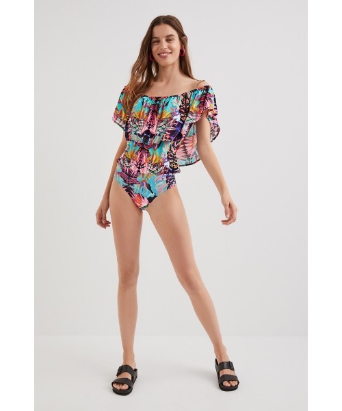Desigual(デシグアル)の「ボートネック 幾何学模様ボディスーツ(その他トップス・レディース・レッド・S/M/L/XL/XS)」の6枚目の写真