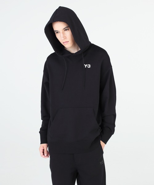 【XL相当】Y-3 ワイスリー☆パーカー バックロゴ ドローコード ブラック ワイスリー Y-3 パーカー フーディー ブラック メンズ Y-3