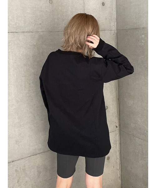 ENVYM（アンビー）の「シンプルロゴロングスリーブＴｅｅ（Tシャツ/カットソー・レディース・ホワイト/ブラック/ピンク・FREE）」の8枚目の写真