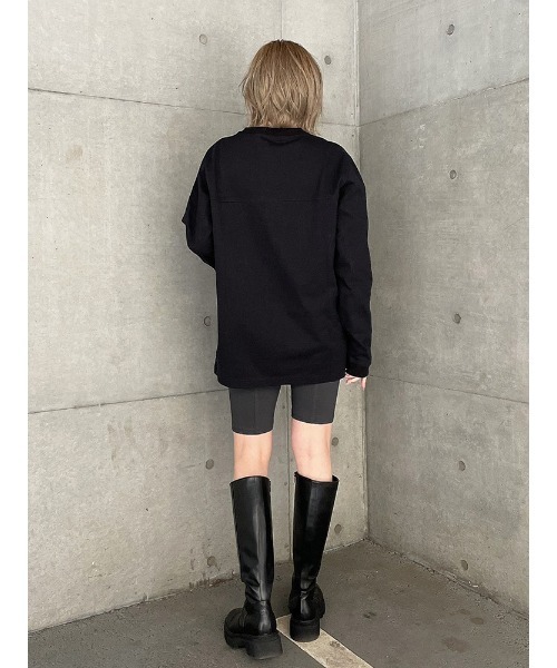 ENVYM（アンビー）の「シンプルロゴロングスリーブＴｅｅ（Tシャツ/カットソー・レディース・ホワイト/ブラック/ピンク・FREE）」の10枚目の写真