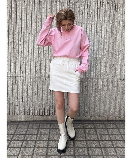 ENVYM（アンビー）の「シンプルロゴロングスリーブＴｅｅ（Tシャツ/カットソー・レディース・ホワイト/ブラック/ピンク・FREE）」の18枚目の写真