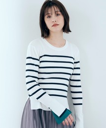 YECCA VECCA | 袖口レイヤードデザインリブニット　＊◆(ニット/セーター)