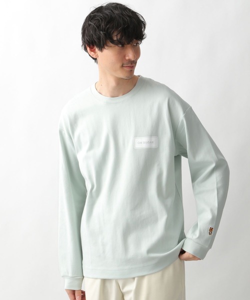 GLOBAL WORK(グローバルワーク)の「ON SUGAR長袖T/264136(Tシャツ/カットソー・メンズ・グレー/ミント・MEDIUM/SMALL/LARGE)」の2枚目の写真
