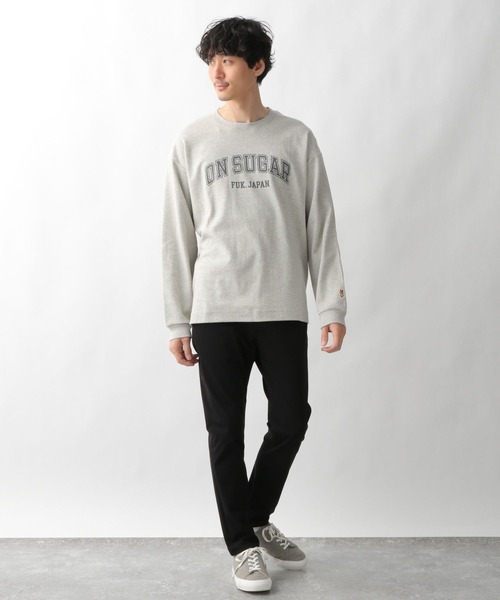 GLOBAL WORK(グローバルワーク)の「ON SUGAR長袖T/264136(Tシャツ/カットソー・メンズ・グレー/ミント・MEDIUM/SMALL/LARGE)」の3枚目の写真