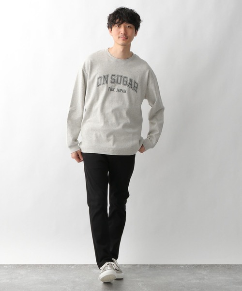 GLOBAL WORK(グローバルワーク)の「ON SUGAR長袖T/264136(Tシャツ/カットソー・メンズ・グレー/ミント・MEDIUM/SMALL/LARGE)」の4枚目の写真
