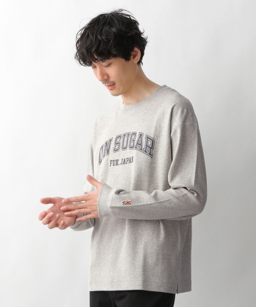 GLOBAL WORK(グローバルワーク)の「ON SUGAR長袖T/264136(Tシャツ/カットソー・メンズ・グレー/ミント・MEDIUM/SMALL/LARGE)」の5枚目の写真