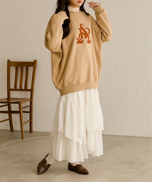 Ambre Neige（アンブルネージュ）の「オーバーロゴスウェット／【WEB/EC限定商品】（スウェット・レディース・アイボリー/ベージュ・FREE）」の5枚目の写真