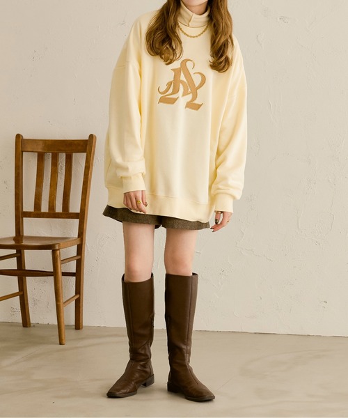 Ambre Neige（アンブルネージュ）の「オーバーロゴスウェット／【WEB/EC限定商品】（スウェット・レディース・アイボリー/ベージュ・FREE）」の9枚目の写真