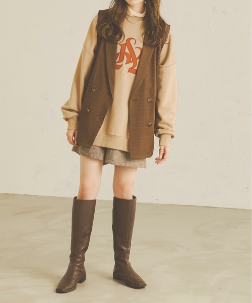 Ambre Neige（アンブルネージュ）の「オーバーロゴスウェット／【WEB/EC限定商品】（スウェット・レディース・アイボリー/ベージュ・FREE）」の14枚目の写真