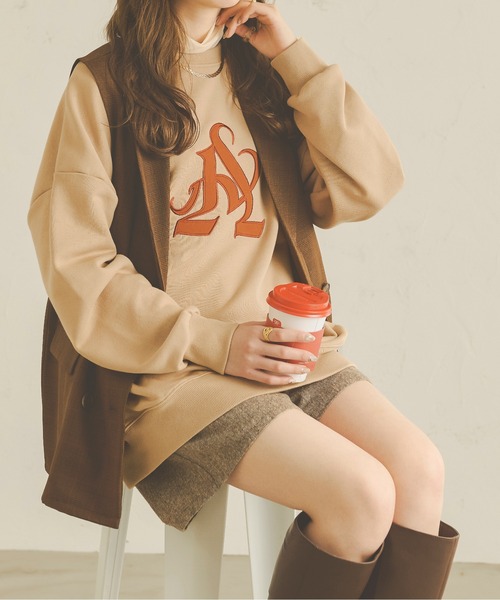 Ambre Neige（アンブルネージュ）の「オーバーロゴスウェット／【WEB/EC限定商品】（スウェット・レディース・アイボリー/ベージュ・FREE）」の13枚目の写真