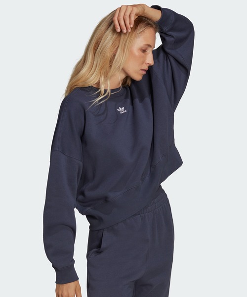 adidas(アディダス)の「アディカラー エッセンシャルズ フリース スウェット / アディダスオリジナルス(スウェット・レディース・ヘザーグレー/ブルー系その他/ピンク系その他/ブラック/ブラウン/ベージュ・SMALL/MEDIUM/LARGE/X-LARGE/XX-LARGE/X-SMALL)」の13枚目の写真