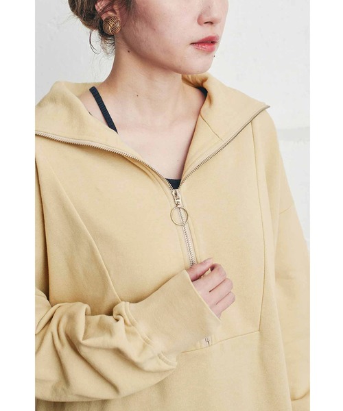 MEDE19F（メデジュウキュウ）の「ＭＥＤＥ１９Ｆ　ジップスウェットプルオーバー（スウェット・レディース・チャコールグレー/ベージュ・MEDIUM/LARGE/X-LARGE/XX-LARGE）」の11枚目の写真