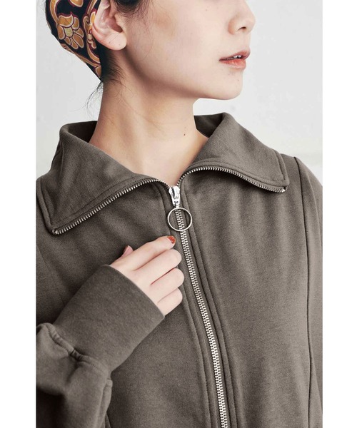 MEDE19F（メデジュウキュウ）の「ＭＥＤＥ１９Ｆ　ジップスウェットプルオーバー（スウェット・レディース・チャコールグレー/ベージュ・MEDIUM/LARGE/X-LARGE/XX-LARGE）」の7枚目の写真