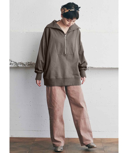 MEDE19F（メデジュウキュウ）の「ＭＥＤＥ１９Ｆ　ジップスウェットプルオーバー（スウェット・レディース・チャコールグレー/ベージュ・MEDIUM/LARGE/X-LARGE/XX-LARGE）」の17枚目の写真