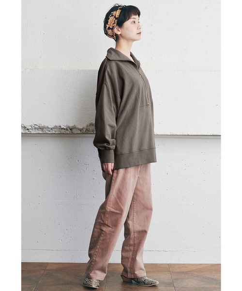 MEDE19F（メデジュウキュウ）の「ＭＥＤＥ１９Ｆ　ジップスウェットプルオーバー（スウェット・レディース・チャコールグレー/ベージュ・MEDIUM/LARGE/X-LARGE/XX-LARGE）」の12枚目の写真