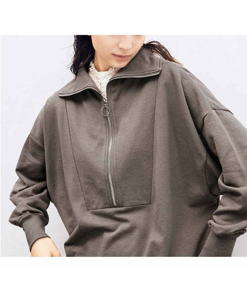 MEDE19F（メデジュウキュウ）の「ＭＥＤＥ１９Ｆ　ジップスウェットプルオーバー（スウェット・レディース・チャコールグレー/ベージュ・MEDIUM/LARGE/X-LARGE/XX-LARGE）」の20枚目の写真