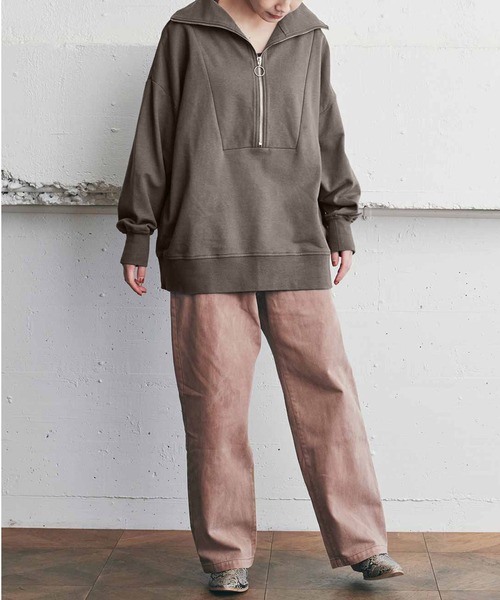 MEDE19F（メデジュウキュウ）の「ＭＥＤＥ１９Ｆ　ジップスウェットプルオーバー（スウェット・レディース・チャコールグレー/ベージュ・MEDIUM/LARGE/X-LARGE/XX-LARGE）」の22枚目の写真