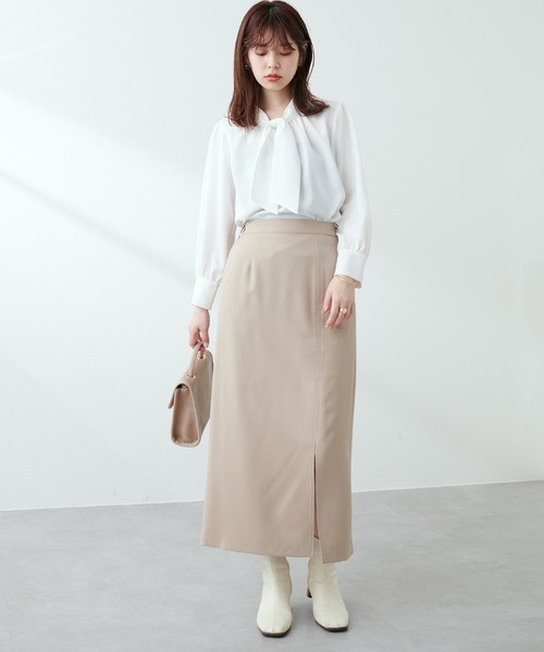 natural couture（ナチュラルクチュール）の「【セットアップ着用可】タイトスリットスカート（スカート・レディース・ブラック/ライトベージュ/ベージュ・FREE）」の13枚目の写真