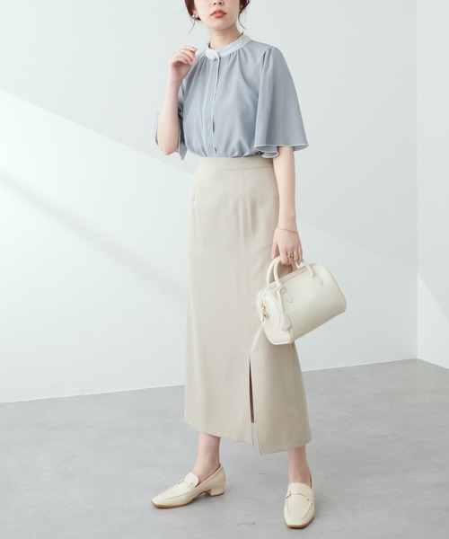 natural couture（ナチュラルクチュール）の「【セットアップ着用可】タイトスリットスカート（スカート・レディース・ブラック/ライトベージュ/ベージュ・FREE）」の20枚目の写真