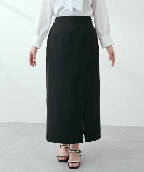 natural couture（ナチュラルクチュール）の「【セットアップ着用可】タイトスリットスカート（スカート・レディース・ブラック/ライトベージュ/ベージュ・FREE）」の17枚目の写真