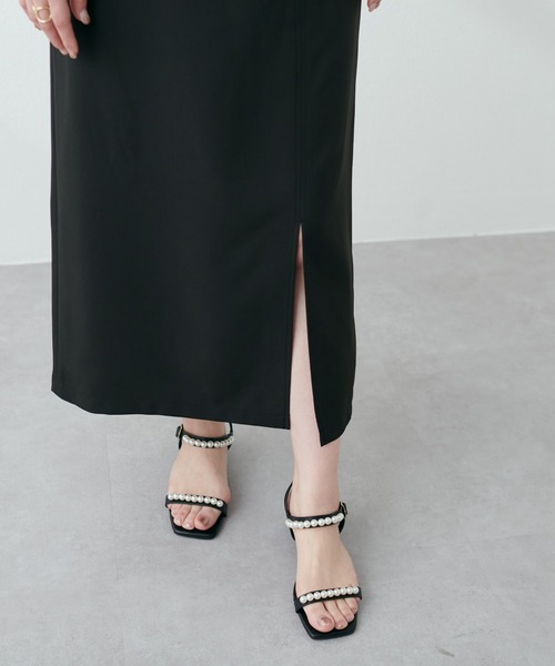 natural couture（ナチュラルクチュール）の「【セットアップ着用可】タイトスリットスカート（スカート・レディース・ブラック/ライトベージュ/ベージュ・FREE）」の7枚目の写真