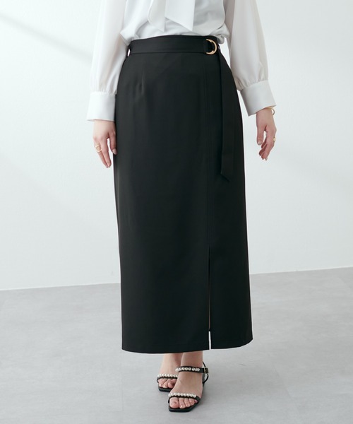 natural couture（ナチュラルクチュール）の「【セットアップ着用可】タイトスリットスカート（スカート・レディース・ブラック/ライトベージュ/ベージュ・FREE）」の11枚目の写真