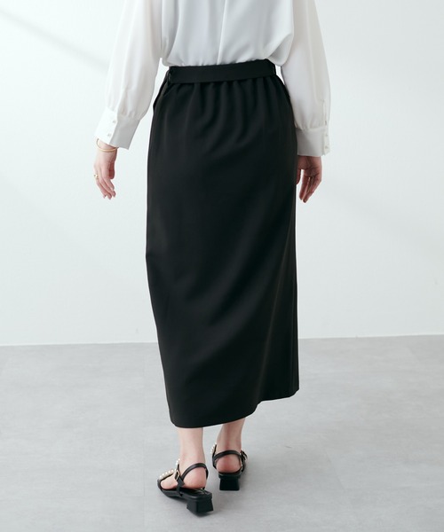 natural couture（ナチュラルクチュール）の「【セットアップ着用可】タイトスリットスカート（スカート・レディース・ブラック/ライトベージュ/ベージュ・FREE）」の18枚目の写真