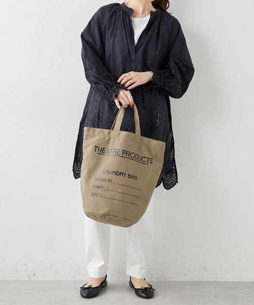 THEATRE PRODUCTS（シアタープロダクツ）の「【THEATRE PRODUCTS】ランドリーバッグ（トートバッグ・レディース・ブラック/ナチュラル/キャメル・FREE）」の14枚目の写真