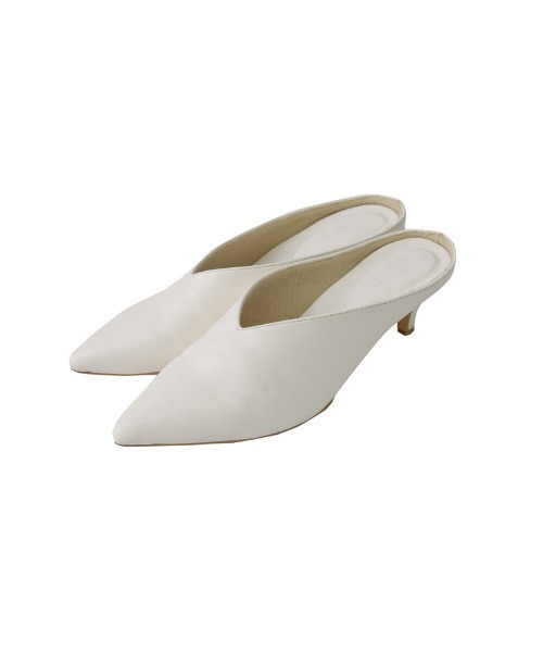 Re:EDIT(リエディ)の「Vカットポインテッドトゥミュールパンプス(パンプス・レディース・ホワイト/ブラック/イエロー/ラベンダー/キャメル・SMALL/MEDIUM/LARGE/X-LARGE/XX-LARGE)」の8枚目の写真