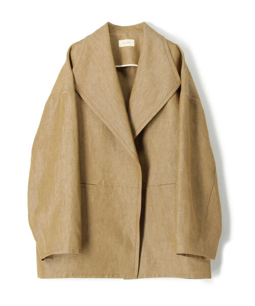 TOMORROWLAND （トゥモローランド）の「リネンオックスフォード ウィングカラーショートコート（その他アウター・レディース・ブラック/ベージュ・36）」の14枚目の写真