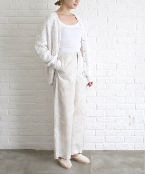 WALANCE（ワランス）の「オーガニックコットンリブタンクトップ/WALANCE（タンクトップ・レディース・ホワイト/アイボリー/サンドベージュ/セージグリーン/スミクロ・FREE）」の2枚目の写真