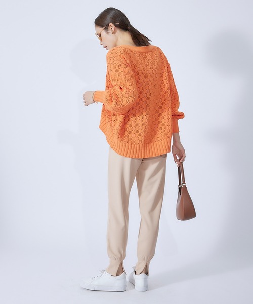 ROPE'（ロペ）の「バックスリットカットジョーゼットジョグパンツ（その他パンツ・レディース・ブラック/ベージュ系その他2・38）」の6枚目の写真