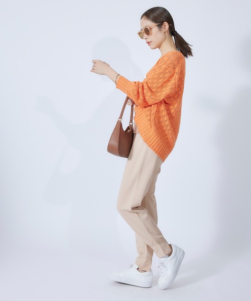 ROPE'（ロペ）の「バックスリットカットジョーゼットジョグパンツ（その他パンツ・レディース・ブラック/ベージュ系その他2・38）」の20枚目の写真