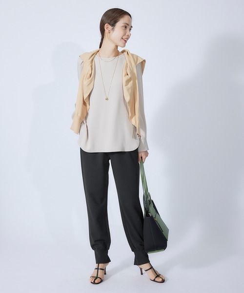 ROPE'（ロペ）の「バックスリットカットジョーゼットジョグパンツ（その他パンツ・レディース・ブラック/ベージュ系その他2・38）」の21枚目の写真