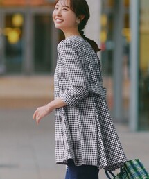 【おのののかさん着用】半袖&七分袖選べる袖丈バックフレアチュニック