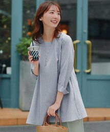 ボルドー」に該当するトップス（ストライプ柄）ファッション通販