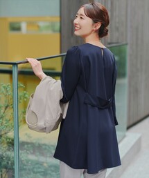 Tiaclasse | 【おのののかさん着用】半袖＆七分袖選べる袖丈バックフレアチュニック(シャツ/ブラウス)