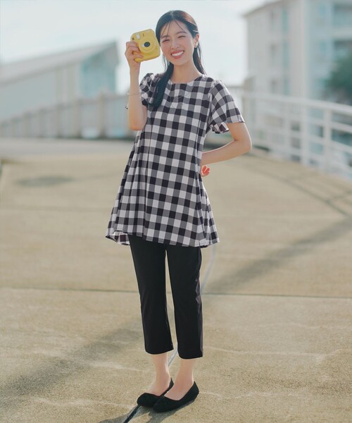 大きいサイズ】【おのののかさん着用】半袖＆七分袖選べる袖丈バック